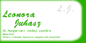 leonora juhasz business card