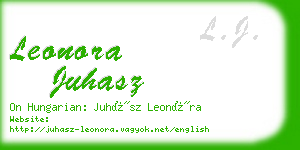 leonora juhasz business card